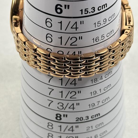 Fossil Watch Womens 28mm Rose Gold Tone Black Glitter Dial Star New Battery - Picture 10 of 10